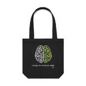 Pixel Brain - Living 2 - Eco Friendly Canvas Bag by 'AS Colour'
